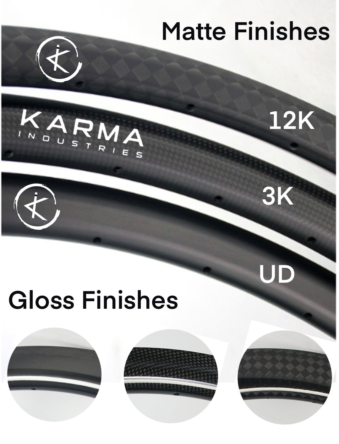 Karma Caps Rims BMX Carbon Custom Wheels/Rims by Karma Industries