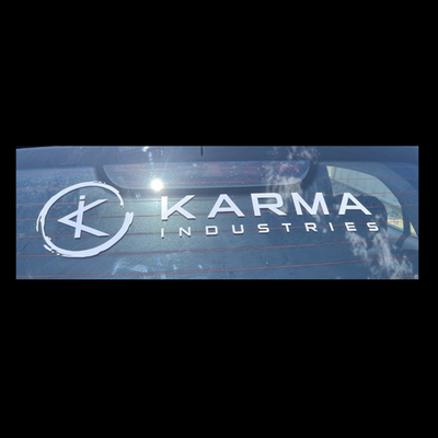 Car Window Vinyl Weatherproof Karma Logo Decal
